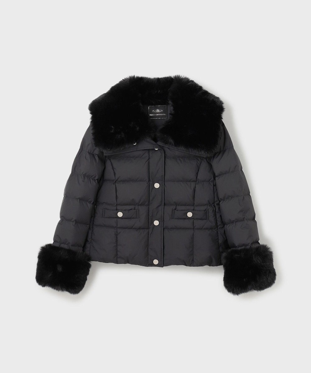 GRACE CONTINENTAL ファーショートダウンジャケット 