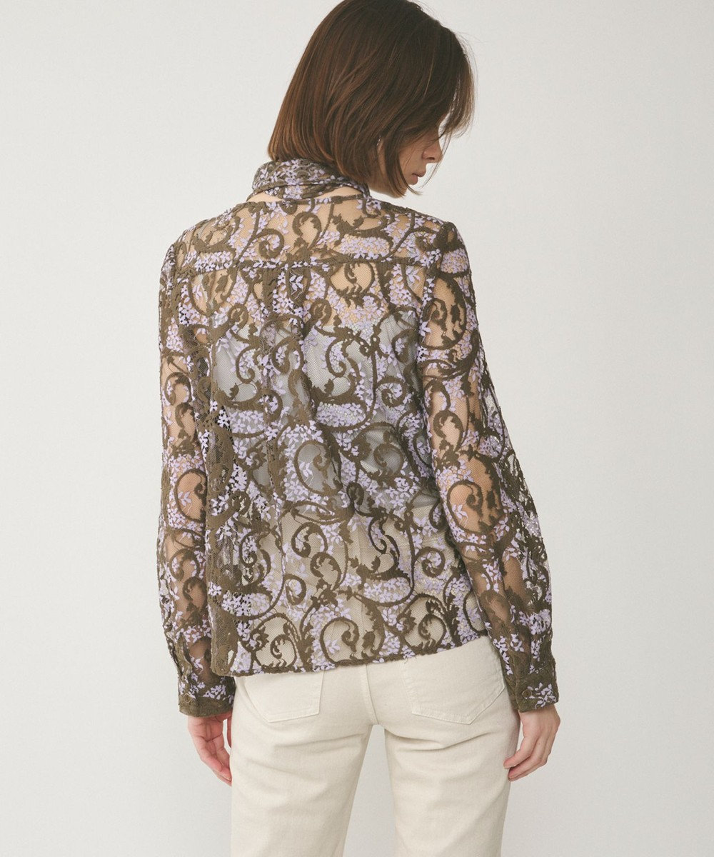 GRACE CONTINENTAL ボウタイ付レースブラウス