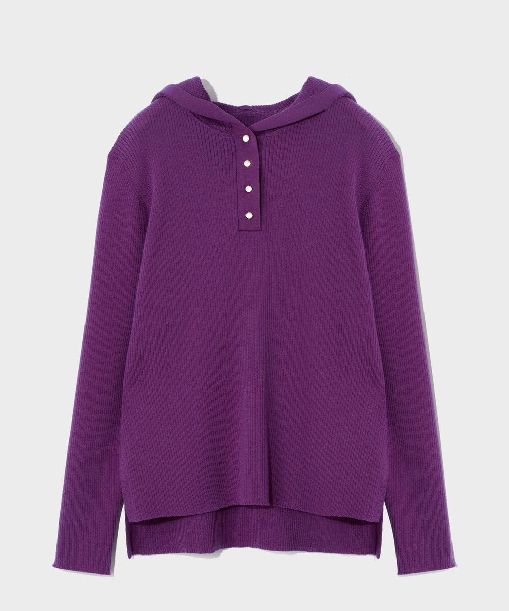 GRACE CONTINENTAL メリノウールリブフーディー 