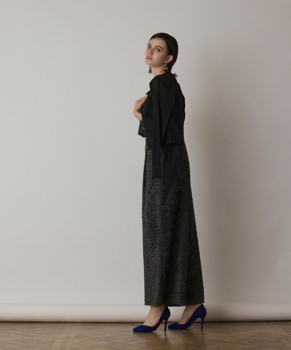 GRACE CONTINENTAL ラメリブシアーニットカーディガン 