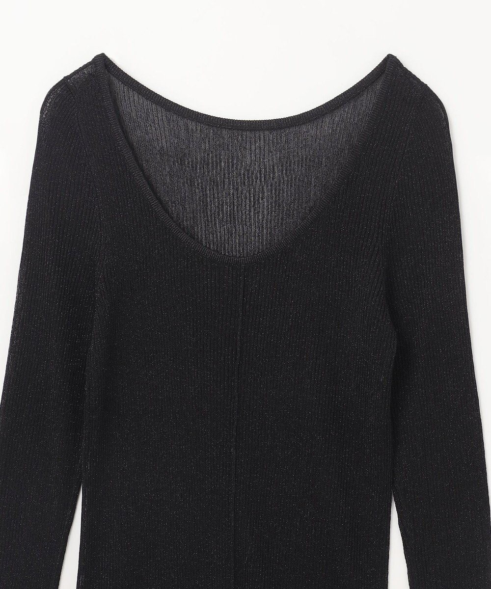 GRACE CONTINENTAL ラメシアーリブニットトップ 