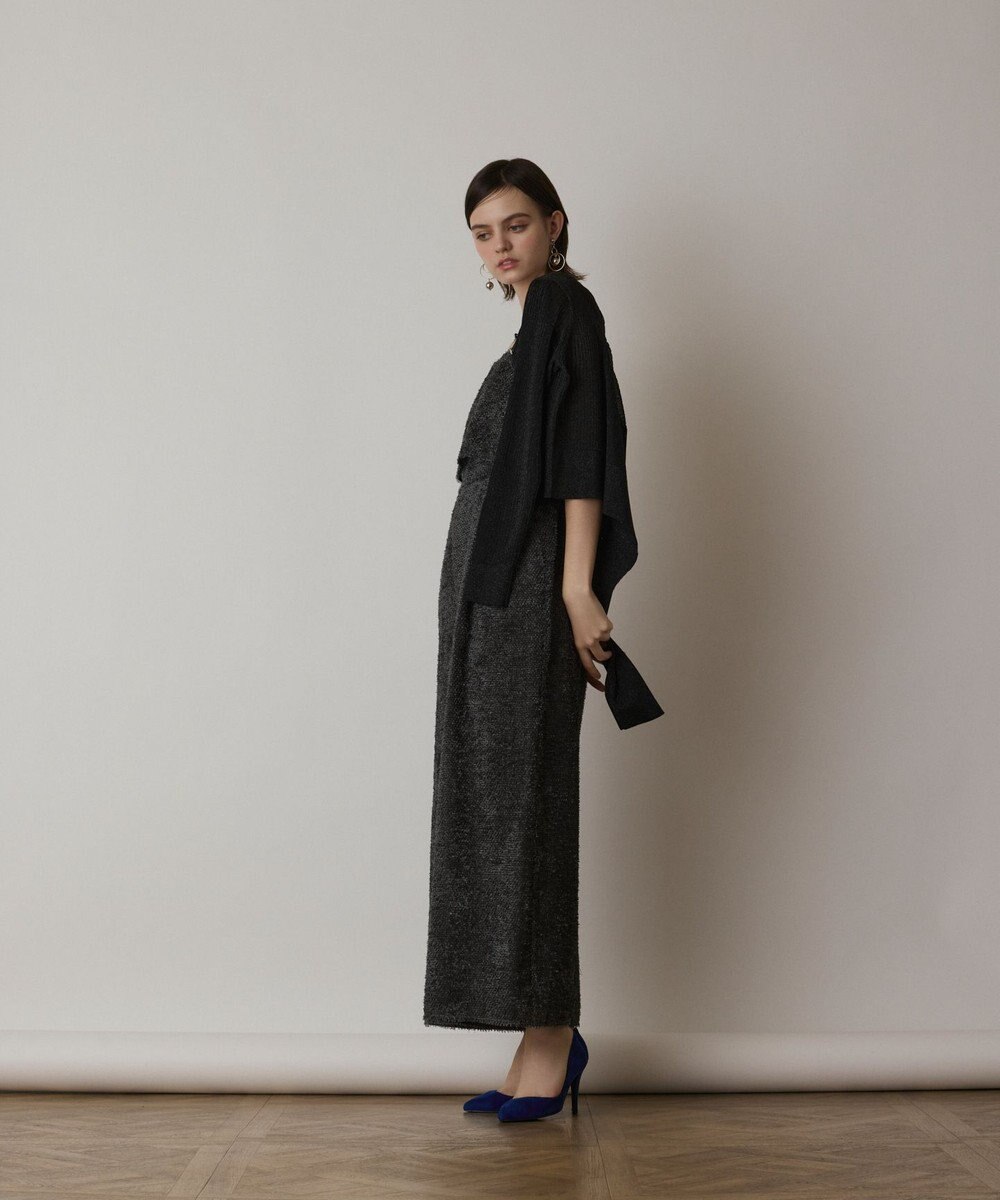 GRACE CONTINENTAL ラメリブシアーニットカーディガン 