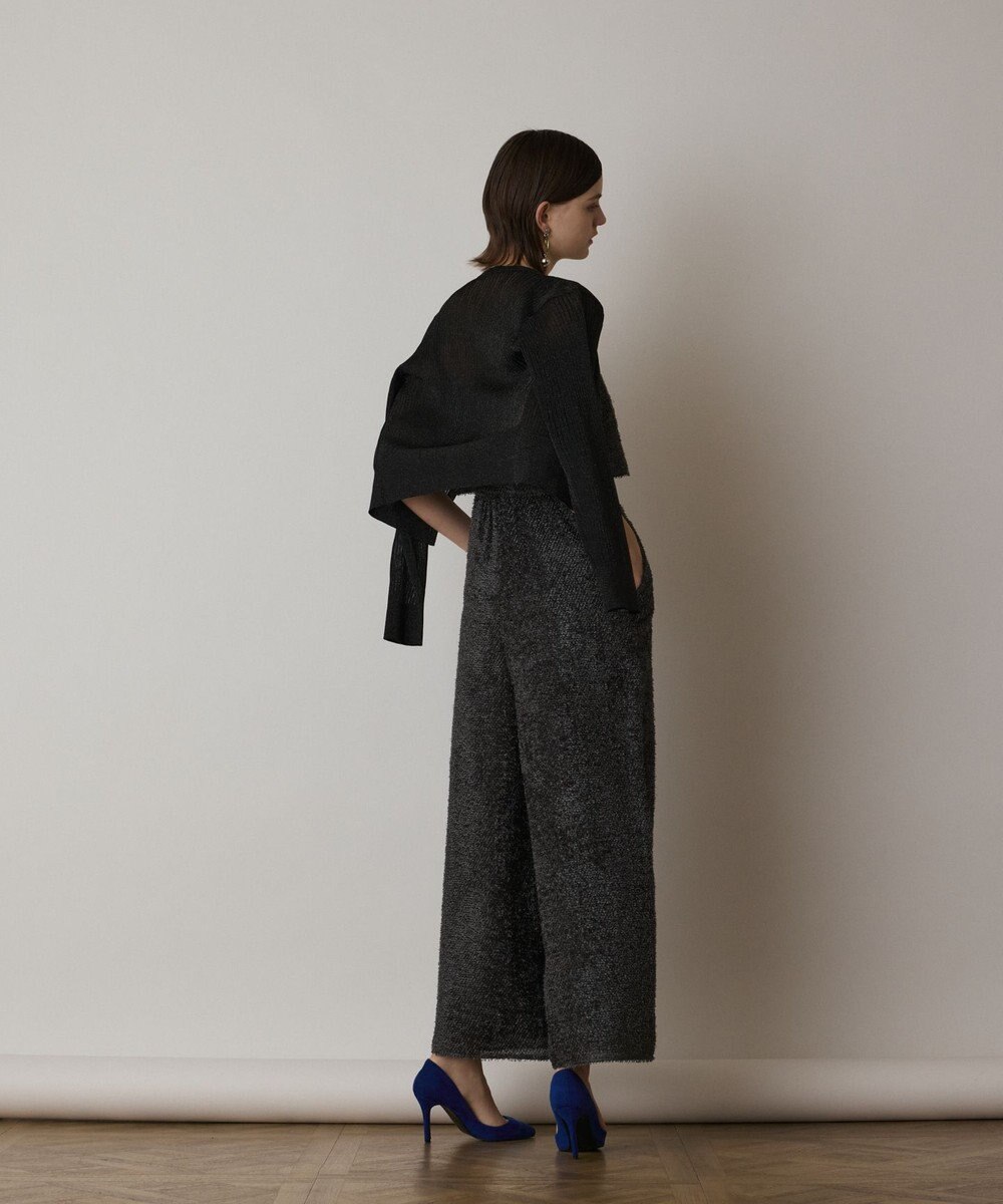 GRACE CONTINENTAL ラメリブシアーニットカーディガン 