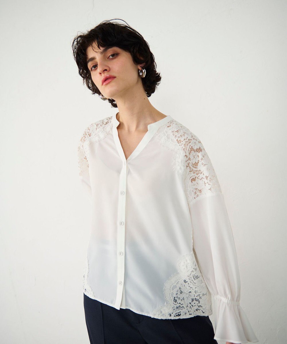 GRACE CONTINENTAL レースコンビブラウス 