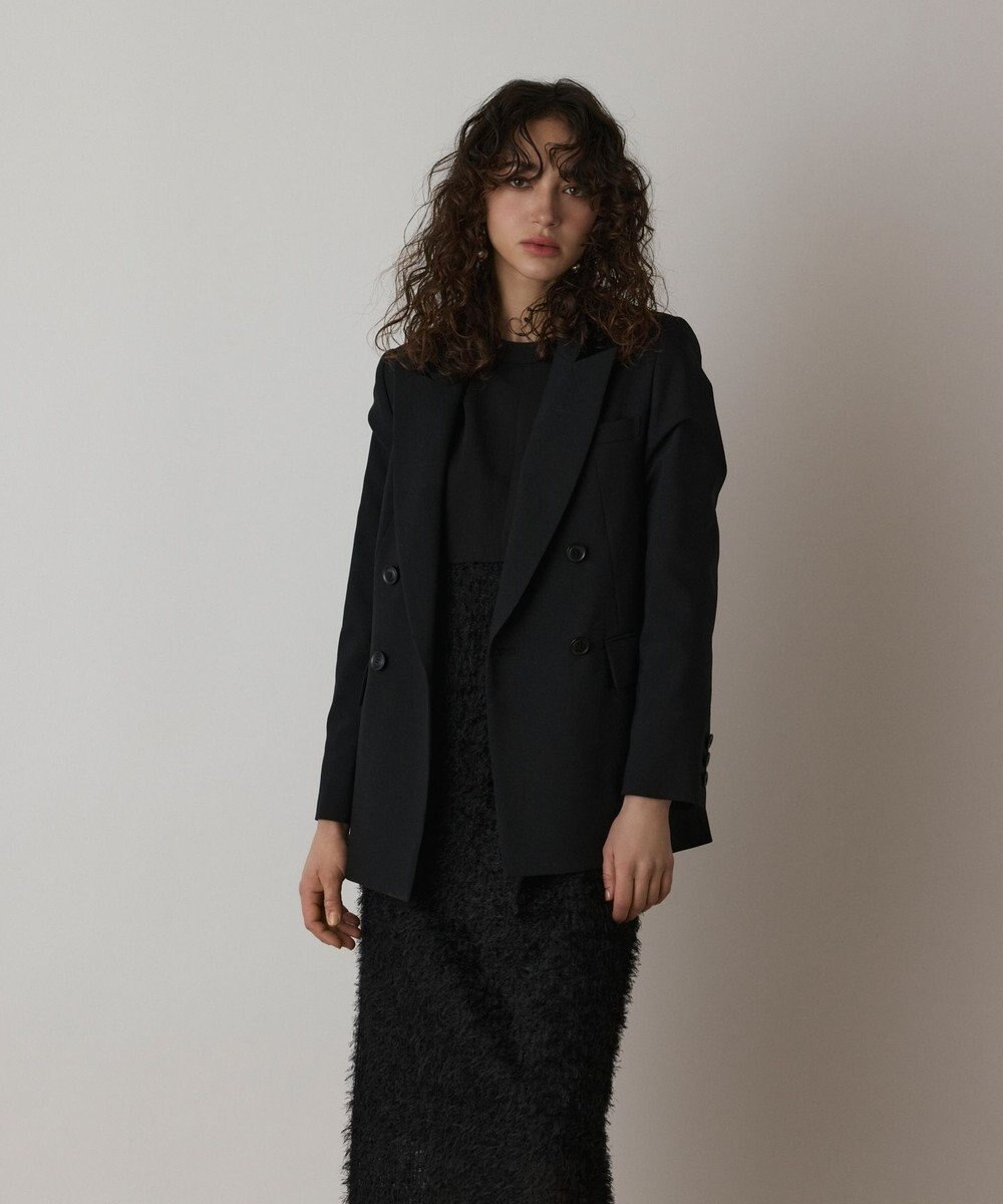 GRACE CONTINENTAL フェザー刺繍コンビワンピース 