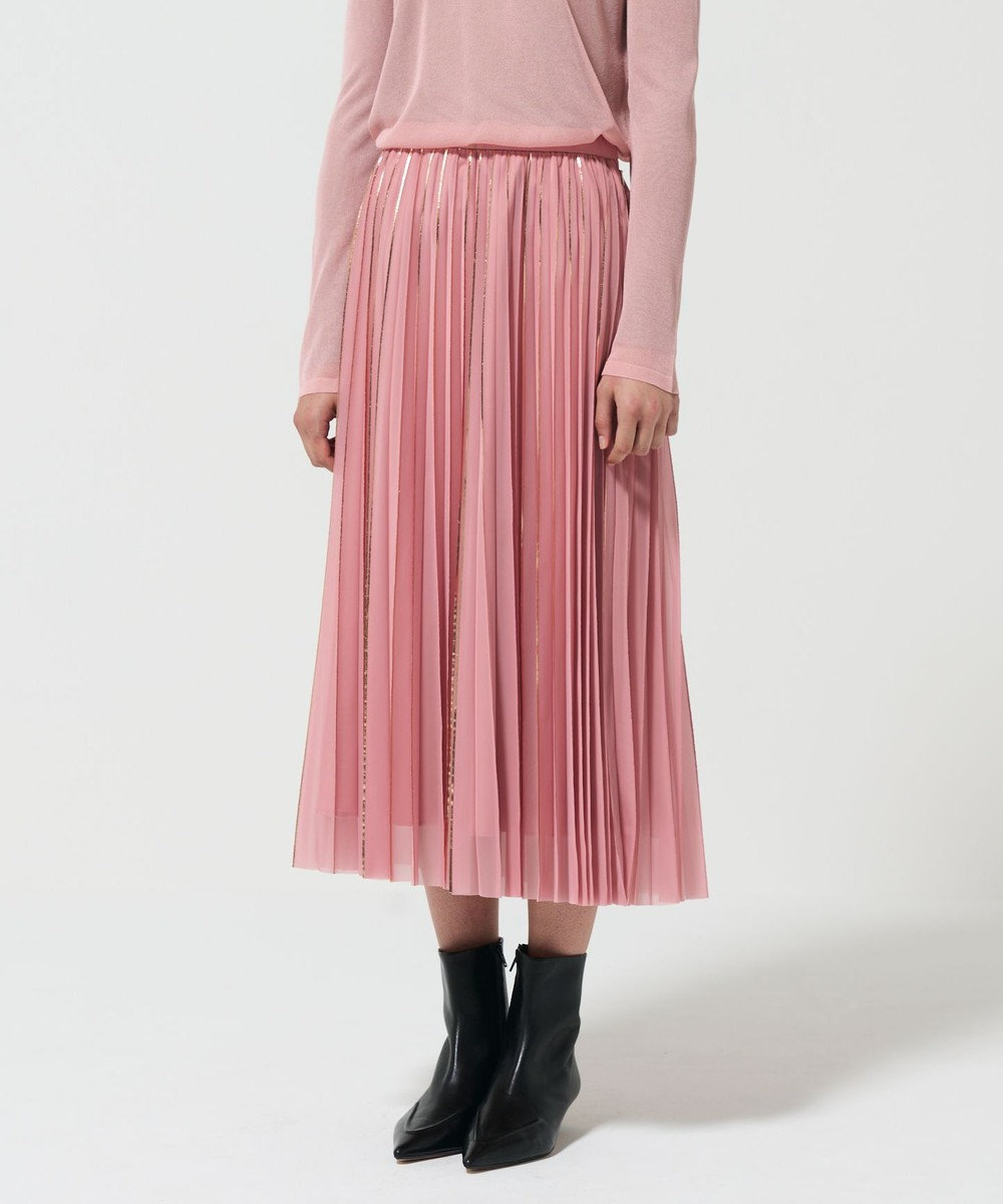 GRACE CONTINENTAL フォイルラインプリーツスカート