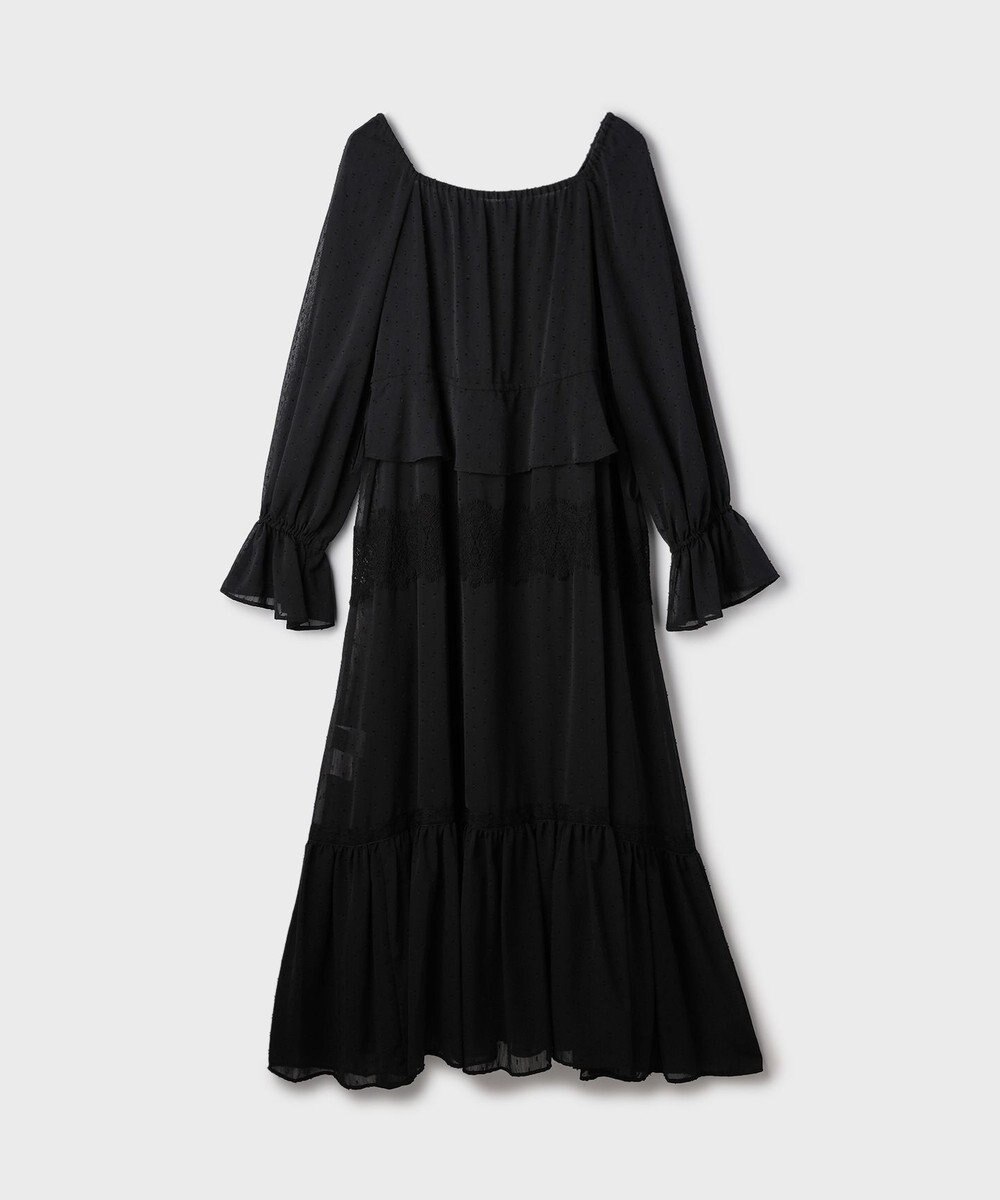 GRACE CONTINENTAL レースコンビカットジャガードワンピース 