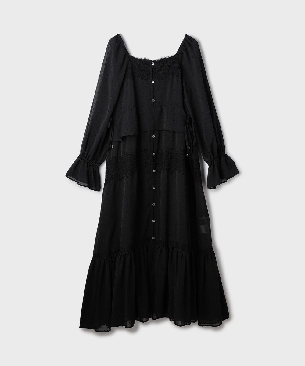 GRACE CONTINENTAL レースコンビカットジャガードワンピース 