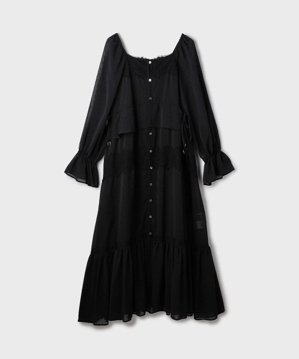GRACE CONTINENTAL レースコンビカットジャガードワンピース