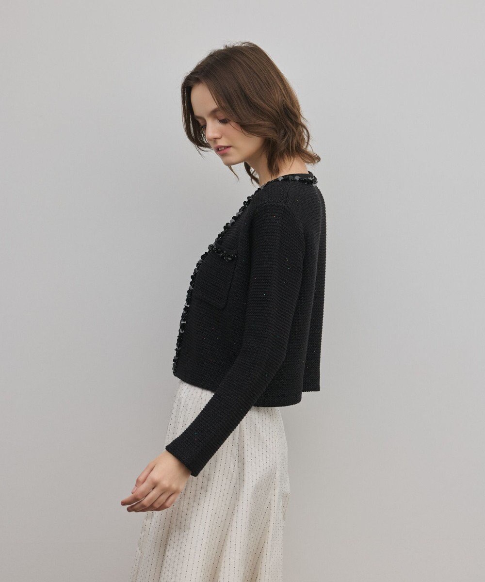 GRACE CONTINENTAL ブレードツイードニットジャケット 