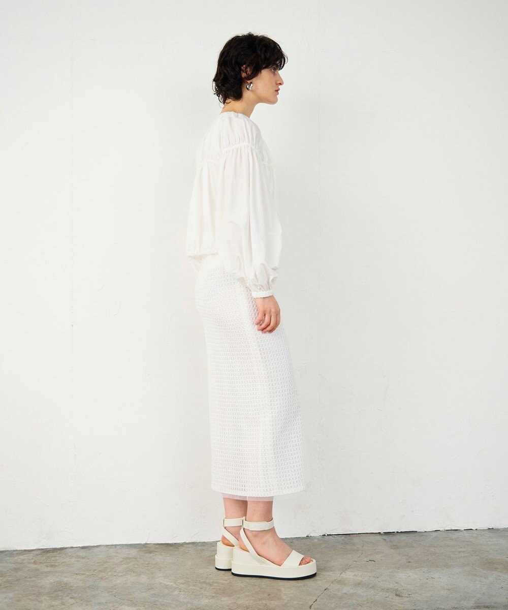 GRACE CONTINENTAL ギャザータフタブルゾン