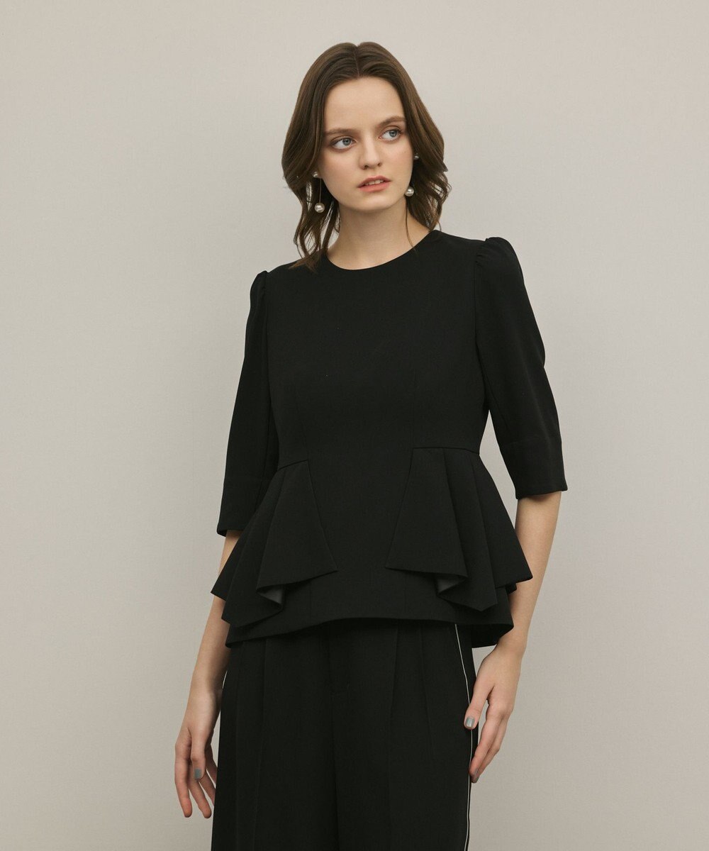 GRACE CONTINENTAL トリアセペプラムトップ 