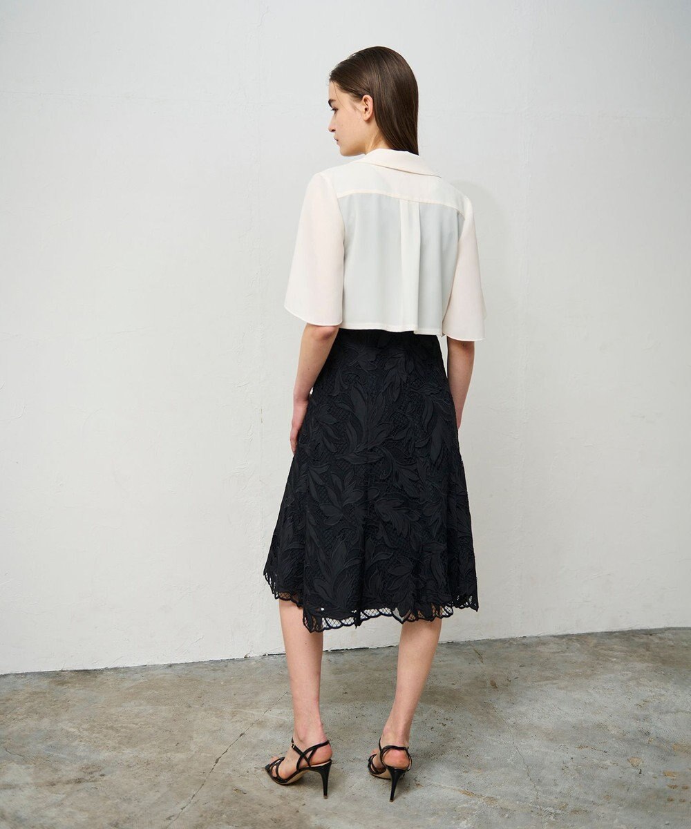 GRACE CONTINENTAL ケープスリーブシアージャケット 