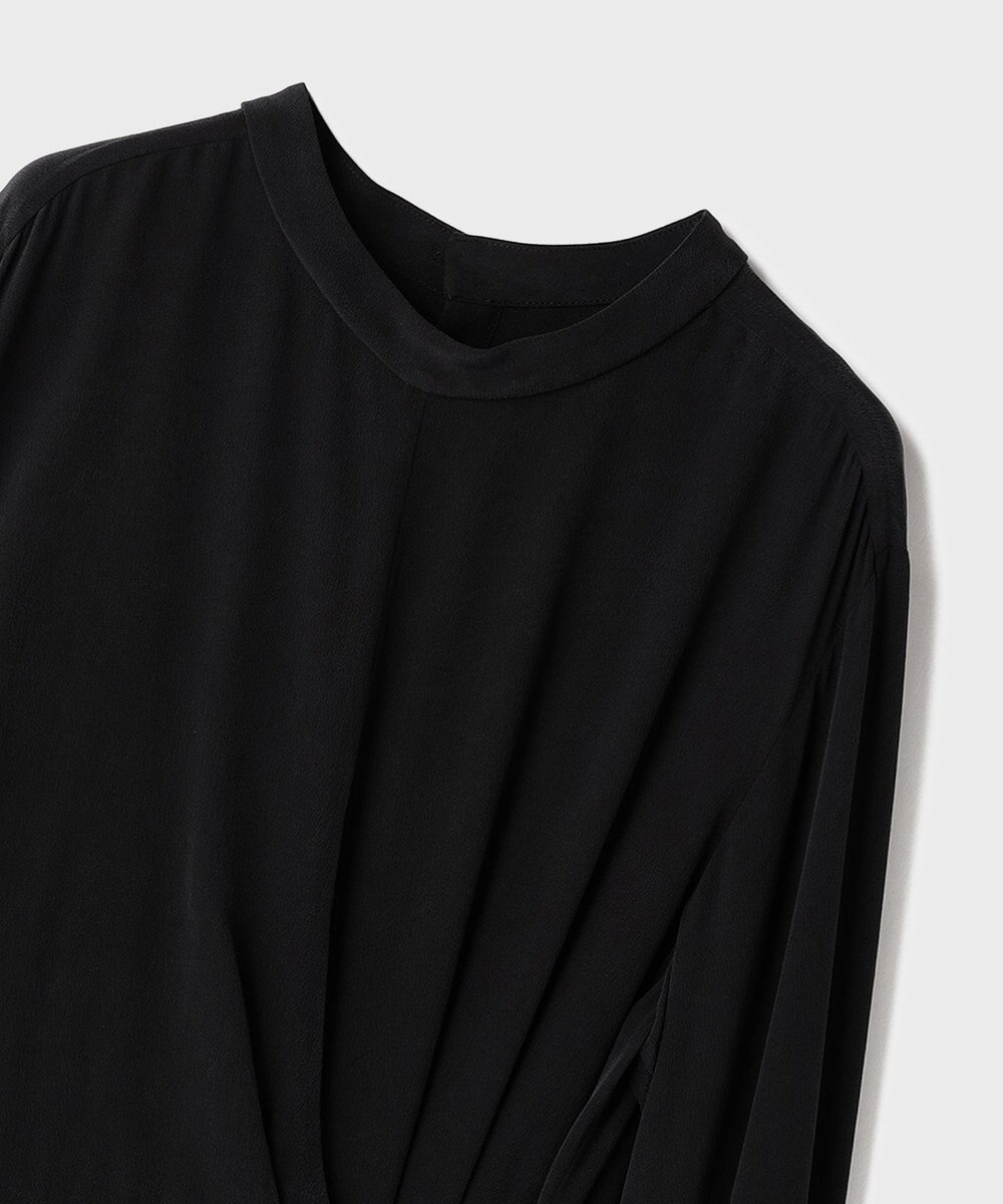 GRACE CONTINENTAL シルクデシンドレープワンピース 