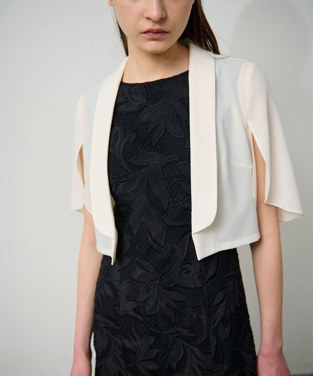 GRACE CONTINENTAL ケープスリーブシアージャケット 