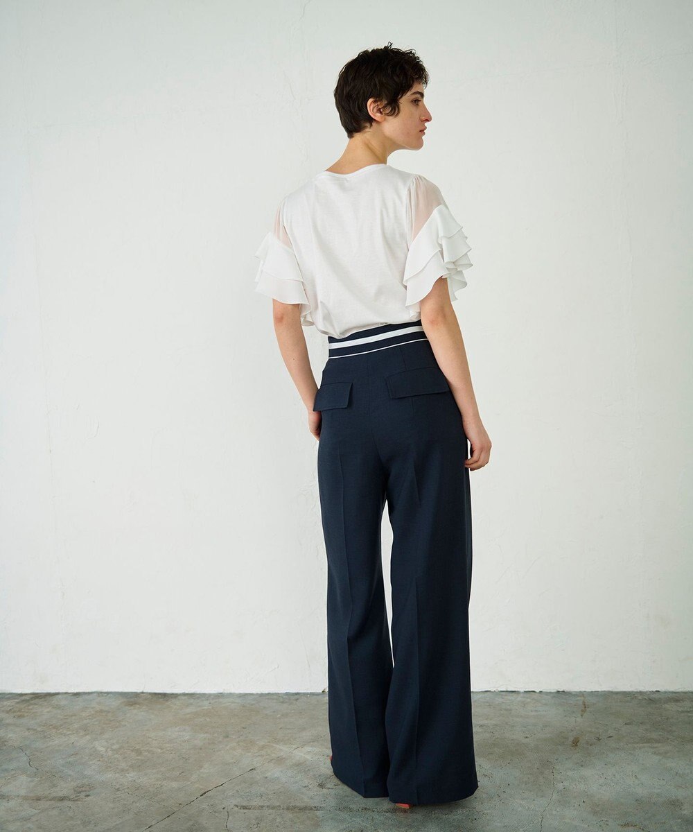 GRACE CONTINENTAL シアーフレアスリーブトップ