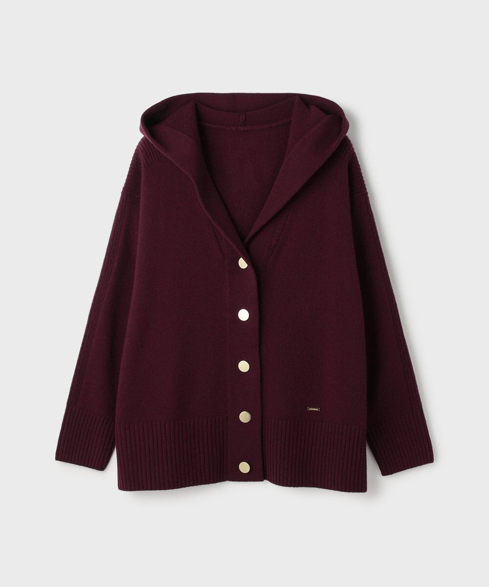 GRACE CONTINENTAL ウールフードニットカーディガン 