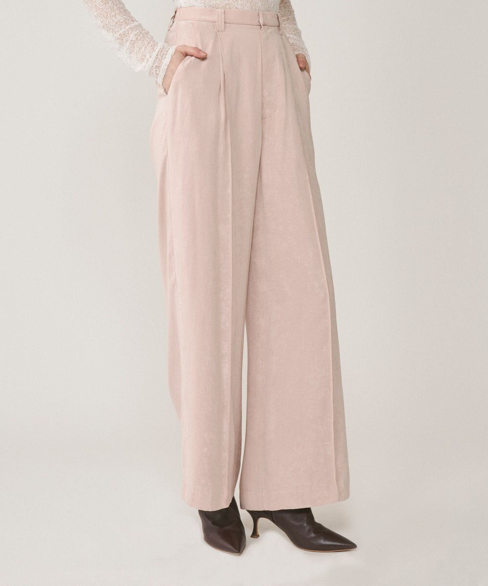 GRACE CONTINENTAL クラッシュサテンパンツ 