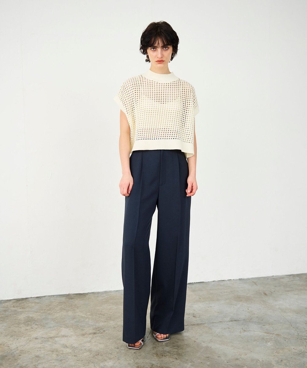 GRACE CONTINENTAL メッシュルーズニットトップ 