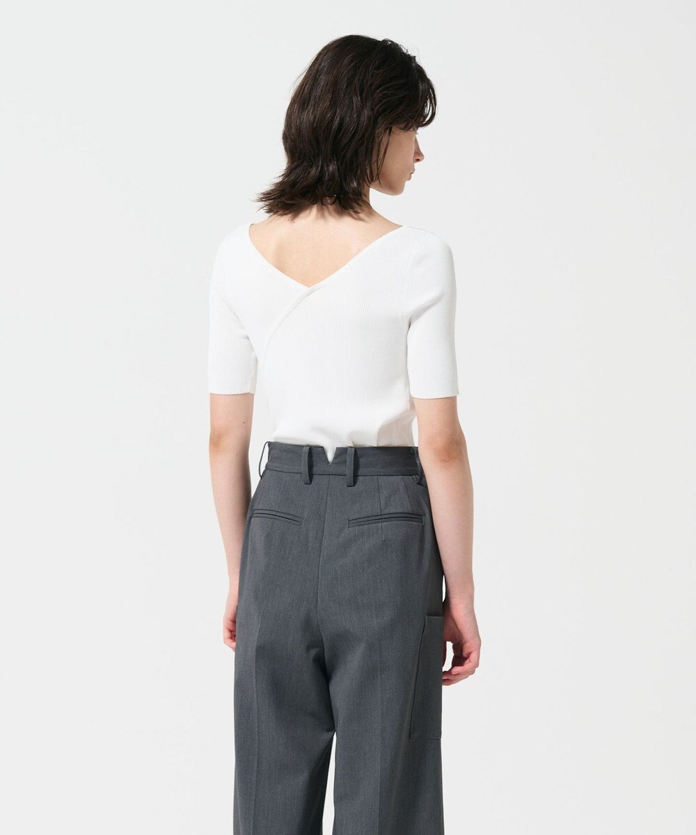 GRACE CONTINENTAL リブカシュクールニットトップ