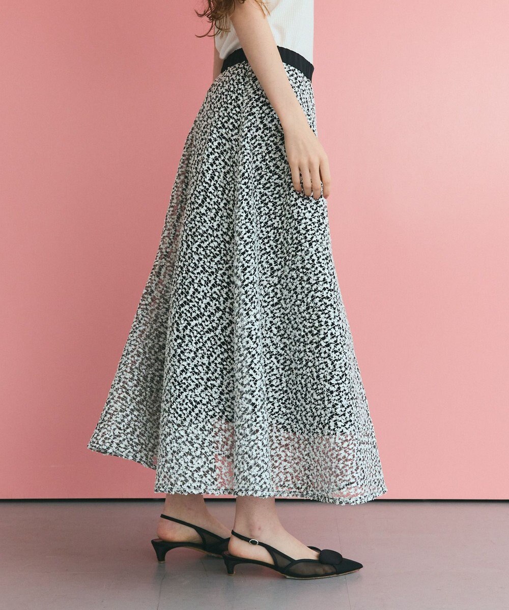 GRACE CONTINENTAL フェザーembドレス