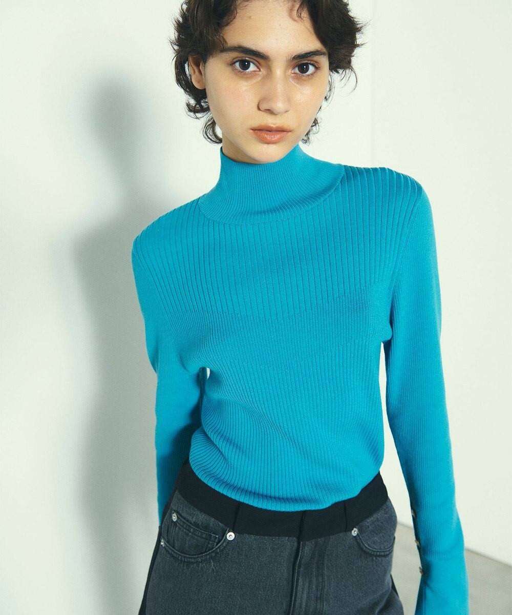 GRACE CONTINENTAL ビジューリブニットトップ