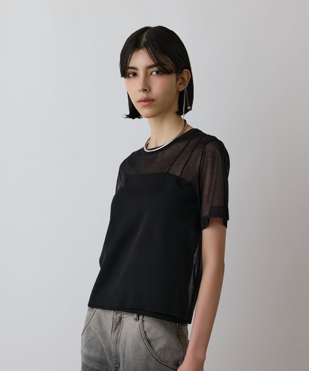 GRACE CONTINENTAL ブライトシアーニットトップ 