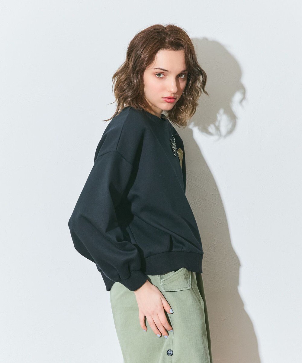 GRACE CONTINENTAL モチーフ刺繍スウェットトップ 