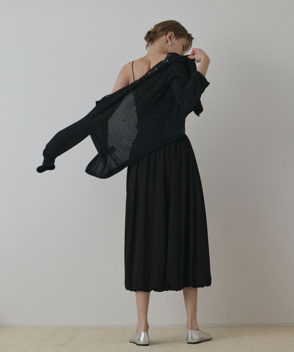 GRACE CONTINENTAL ラメフェザ－ニットカーディガン 