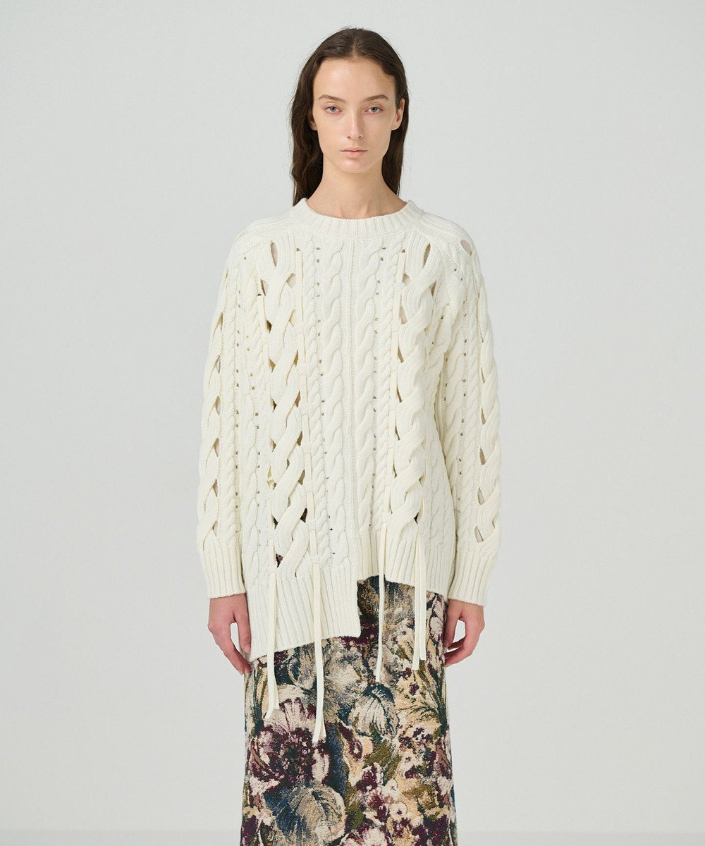 GRACE CONTINENTAL オーバーケーブルニットトップ