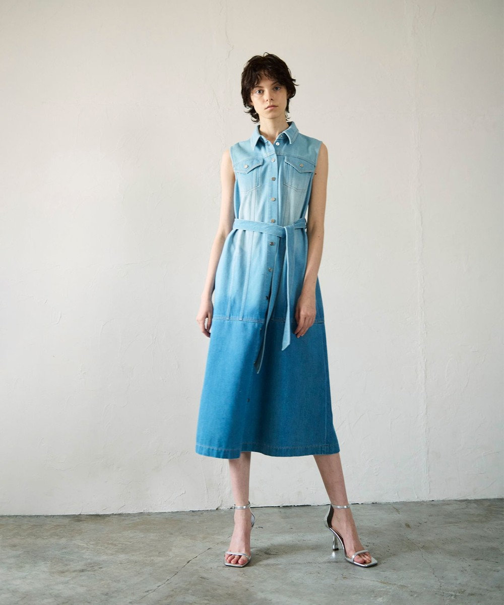 GRACE CONTINENTAL デニムストレートロングワンピース2