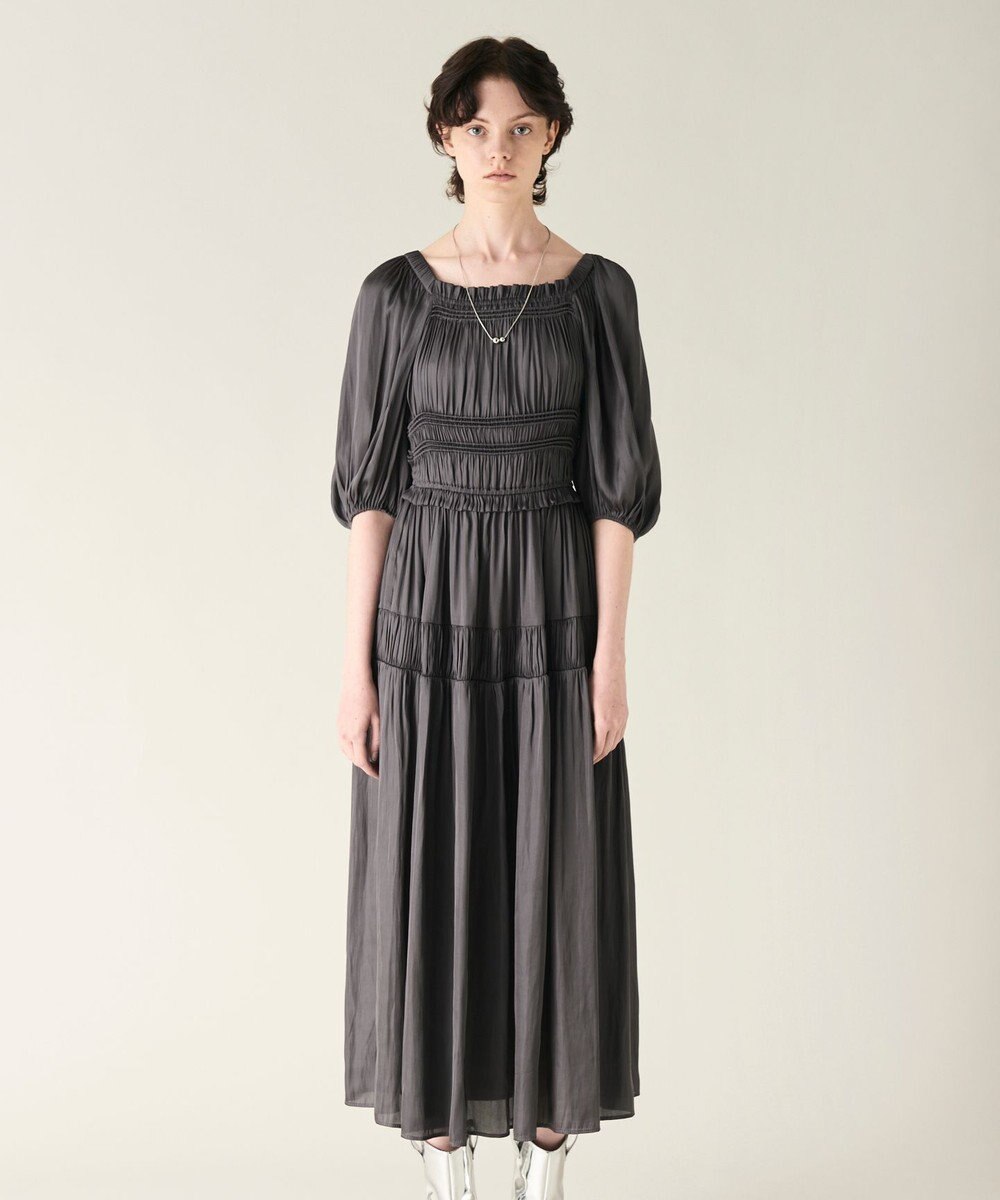 GRACE CONTINENTAL スクエアギャザーワンピース