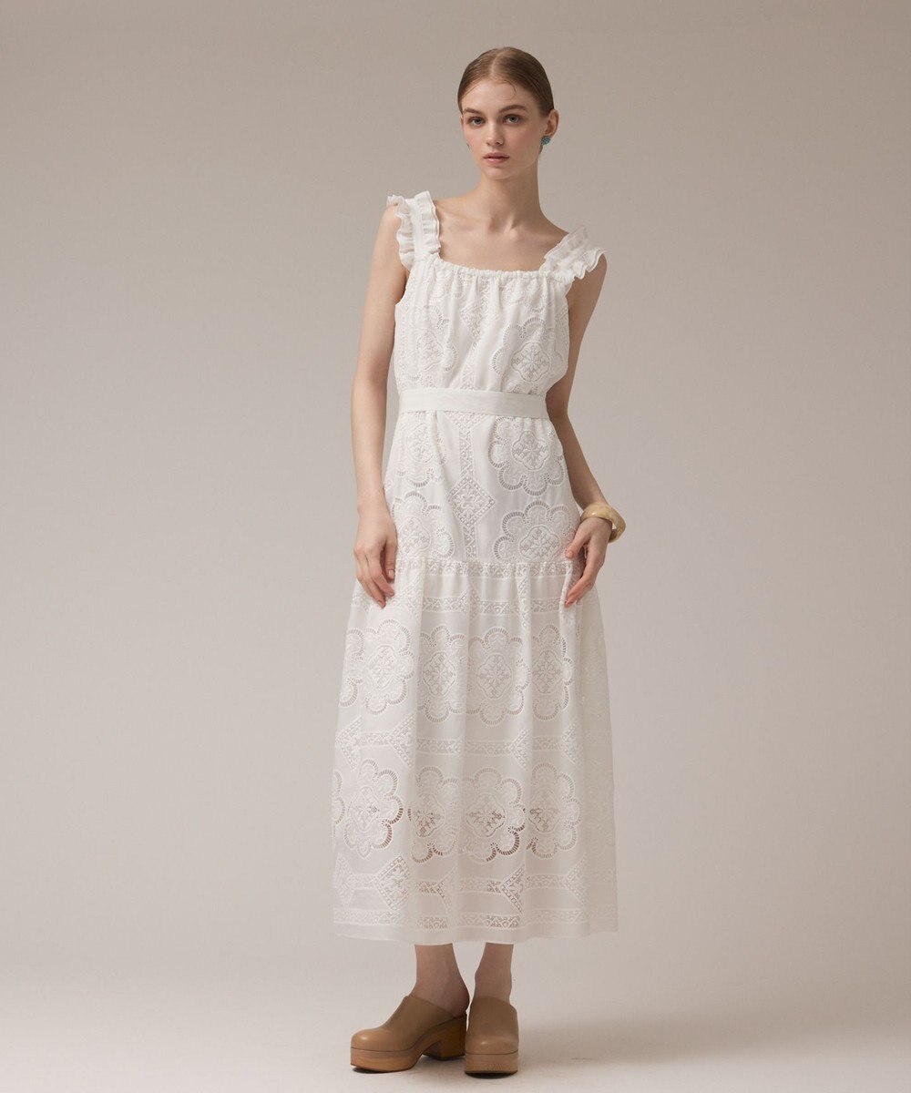GRACE CONTINENTAL カットワーク刺繍ワンピース 