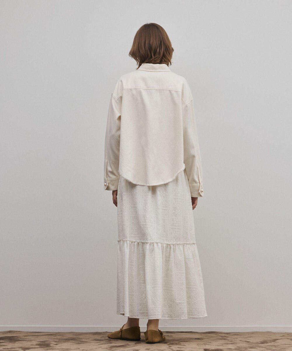 GRACE CONTINENTAL ティアードエンブロイダリースカート 