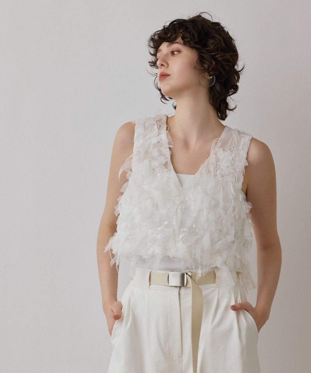 GRACE CONTINENTAL フリンジベスト 