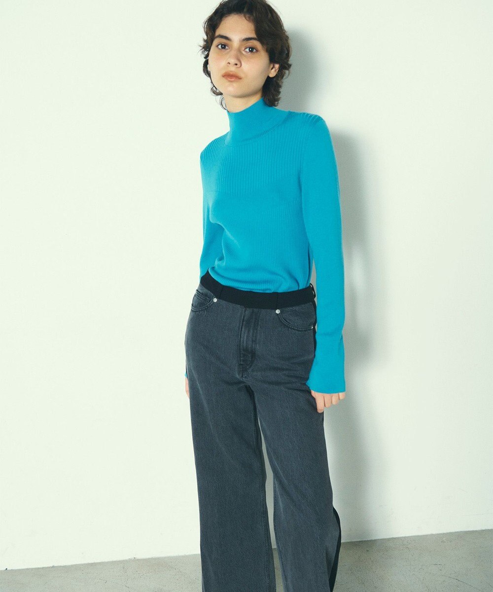 GRACE CONTINENTAL ビジューリブニットトップ