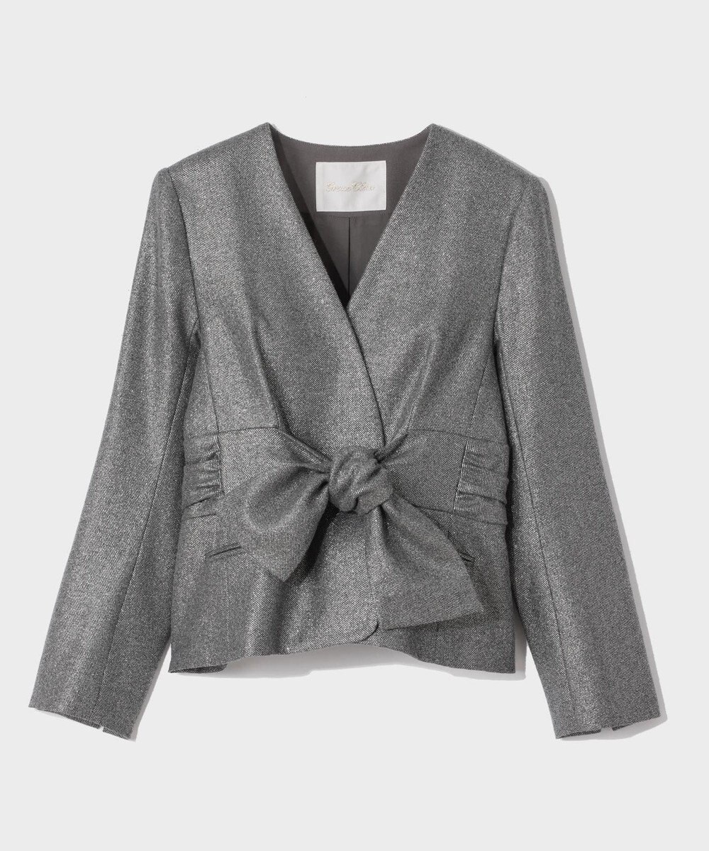 GRACE CONTINENTAL ラメWOOLボウジャケット 