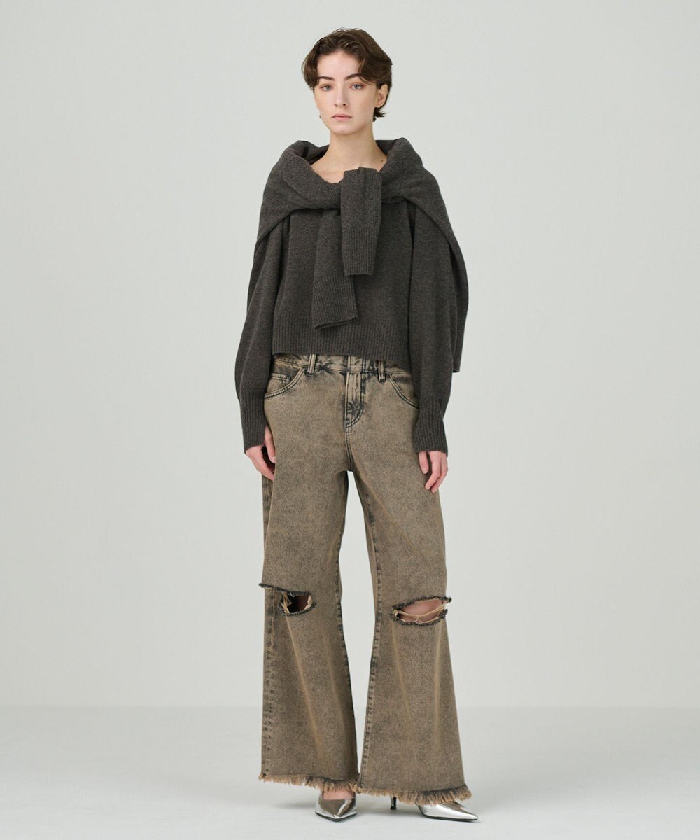 GRACE CONTINENTAL Vネックラムニットトップ