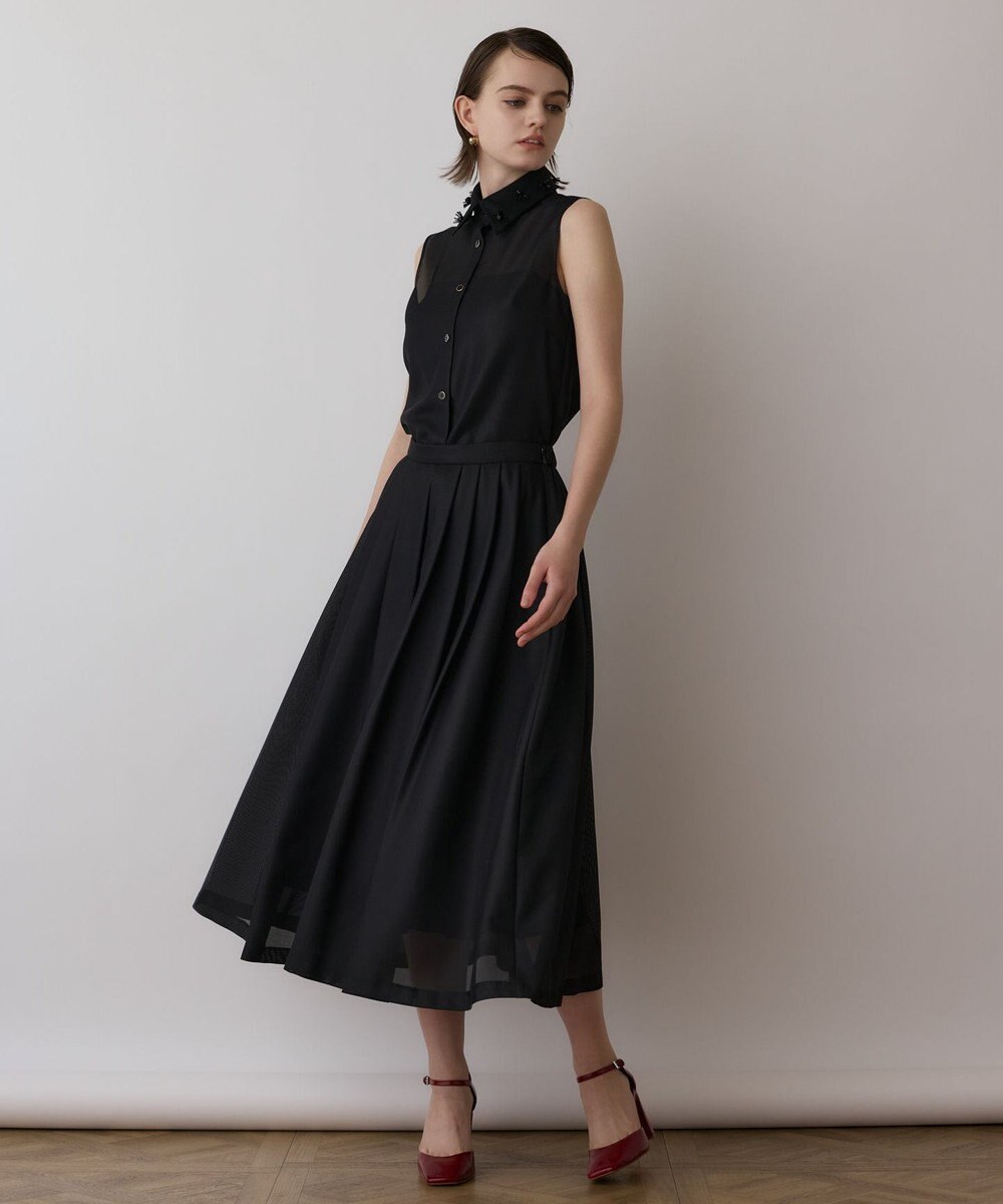 GRACE CONTINENTAL シアーメッシュノースリーブ