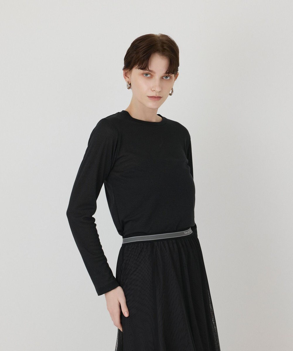 GRACE CONTINENTAL ラメクルーカットトップ 