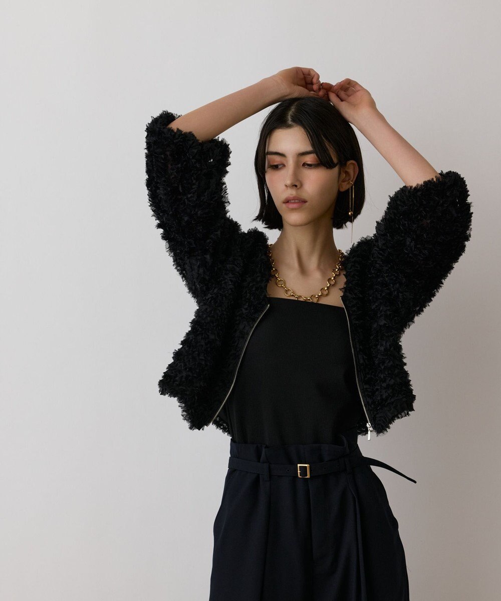 GRACE CONTINENTAL フラワーチュール刺繍ブルゾン