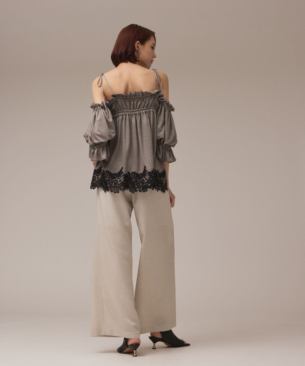 GRACE CONTINENTAL ギャザーフレアトップ 