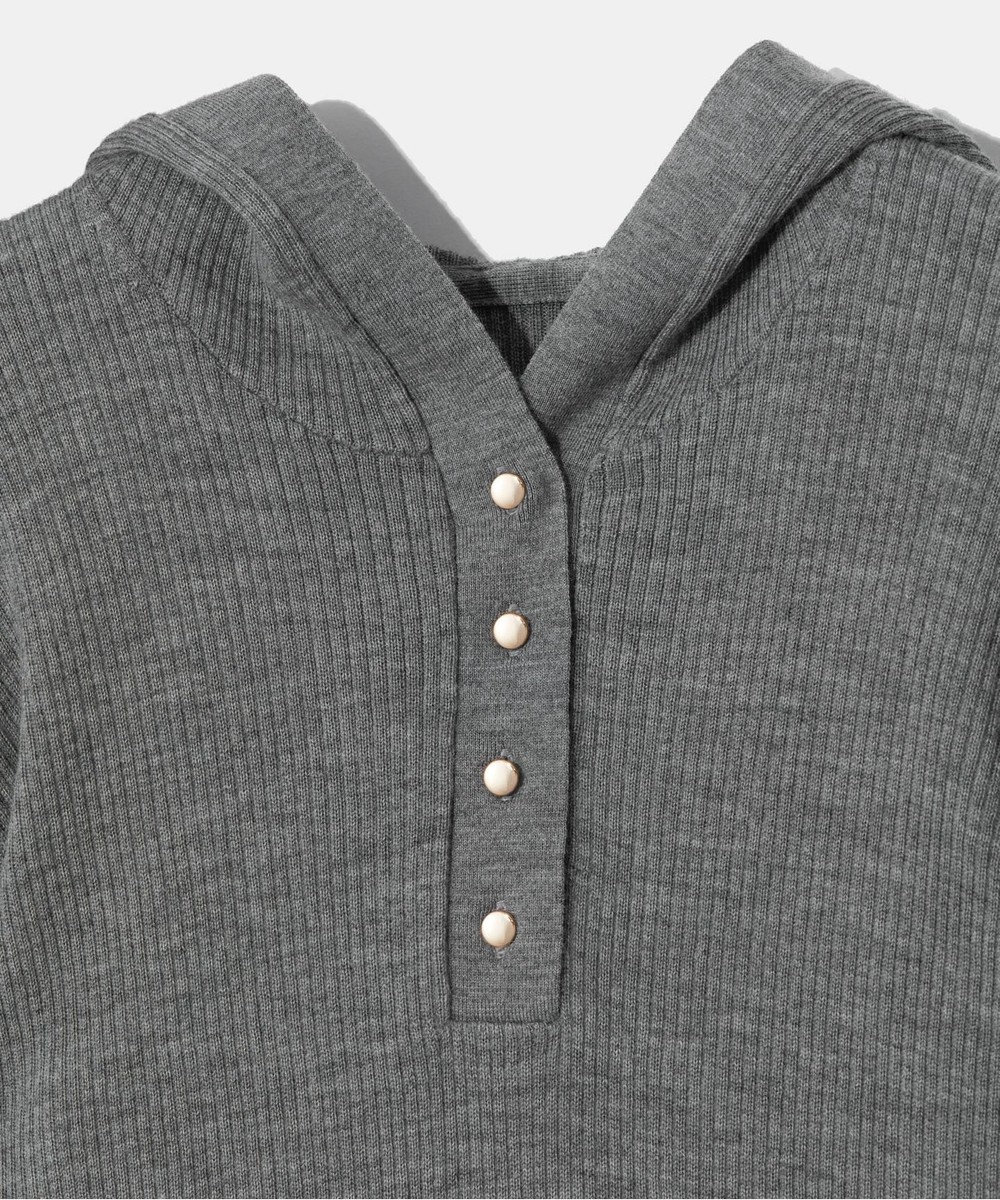 GRACE CONTINENTAL メリノウールリブフーディー 