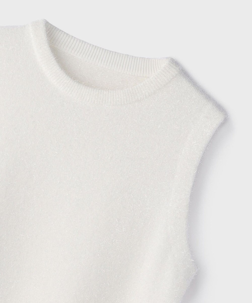 GRACE CONTINENTAL ラメフェザ－ニットトップ 