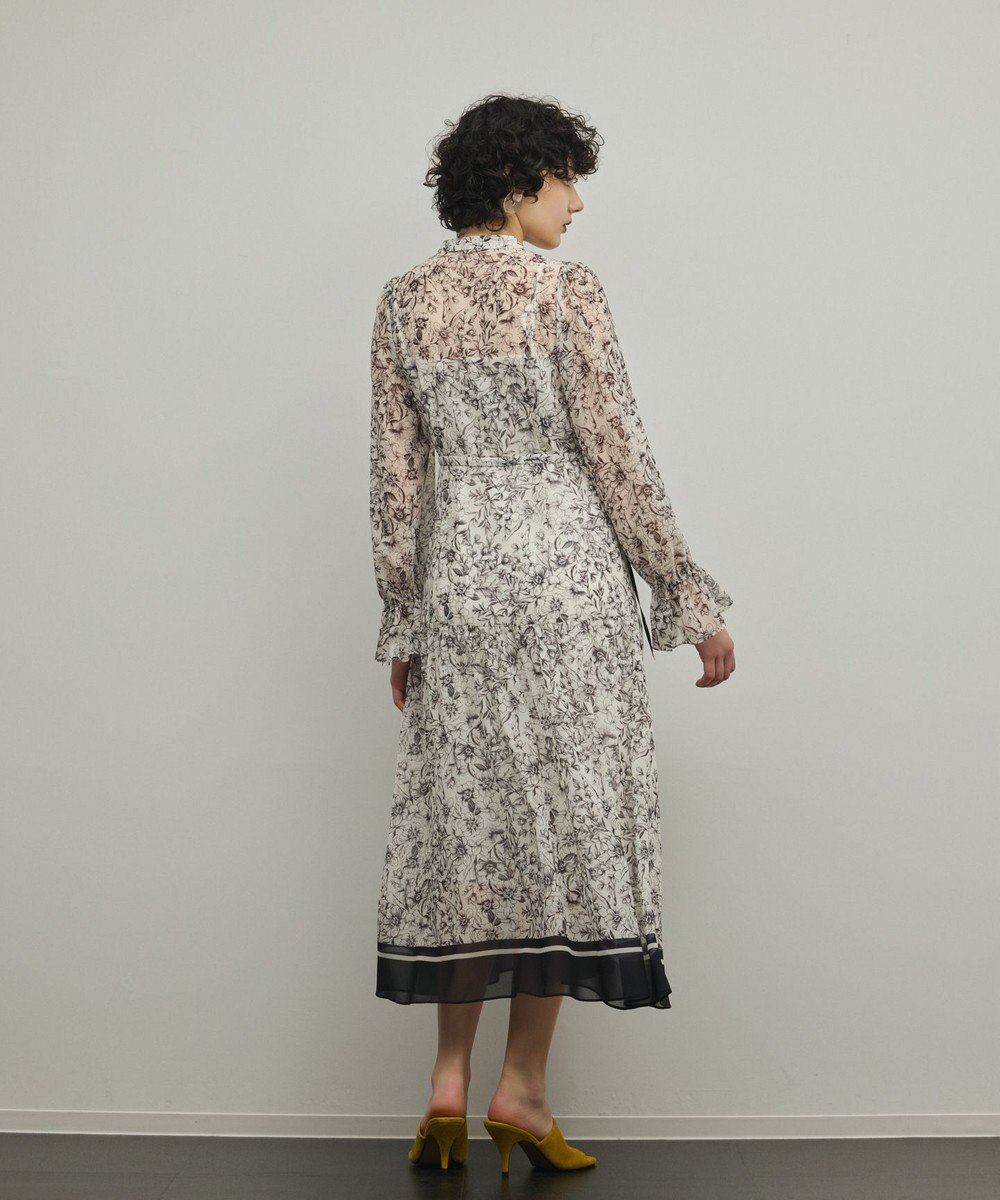 GRACE CONTINENTAL ドロストティアードフレアワンピース 