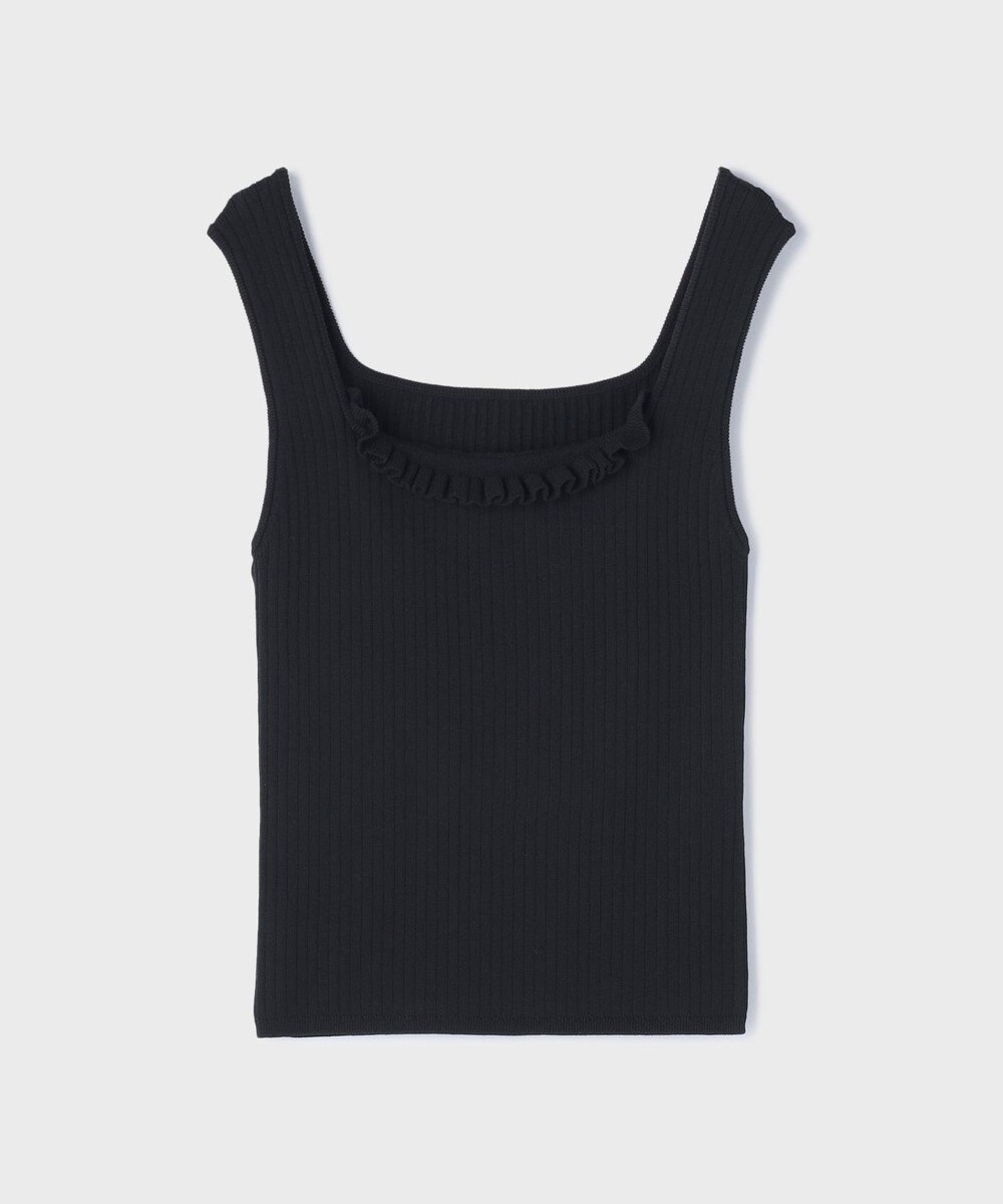 GRACE CONTINENTAL リブフリルニットトップ 