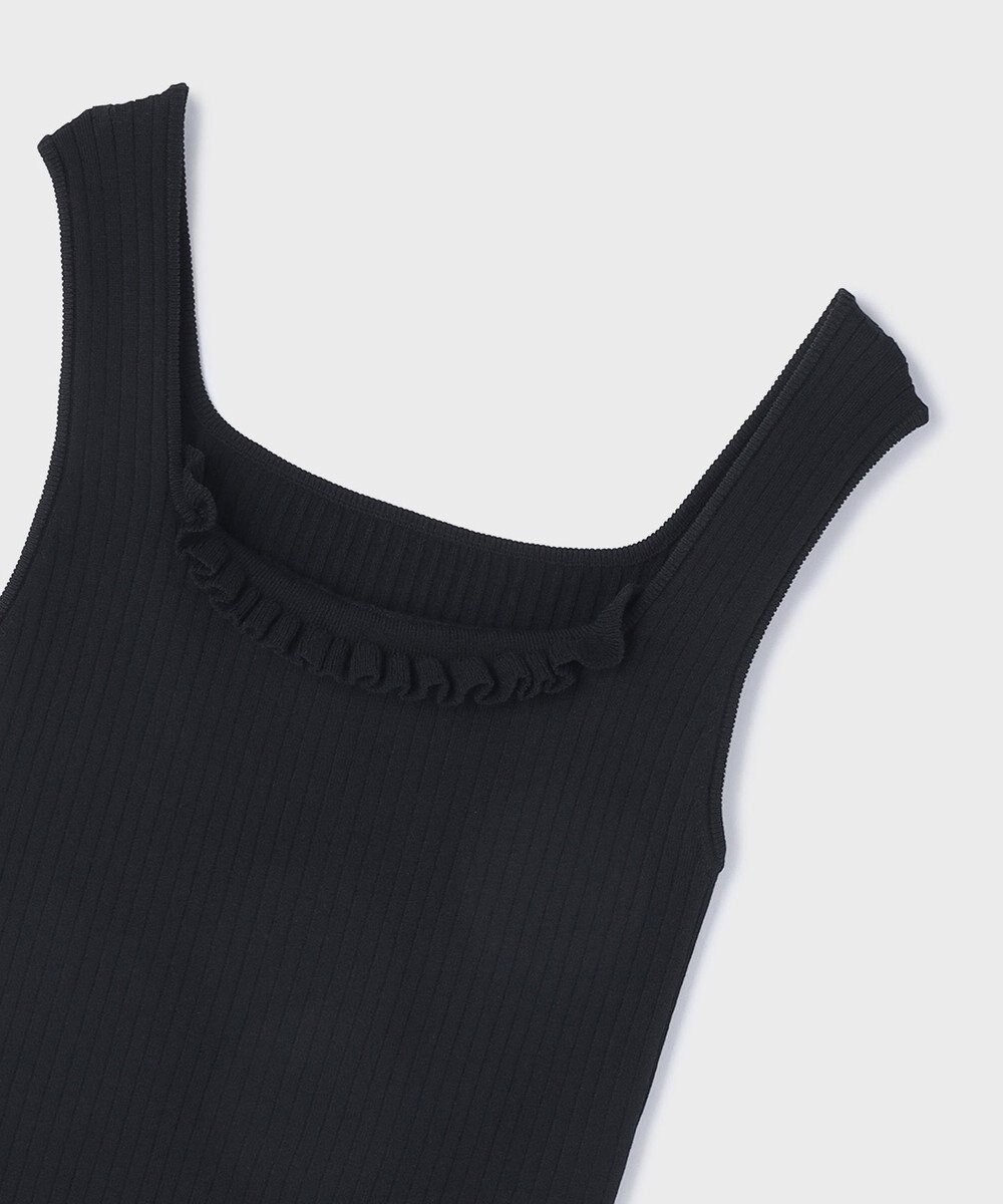 GRACE CONTINENTAL リブフリルニットトップ 