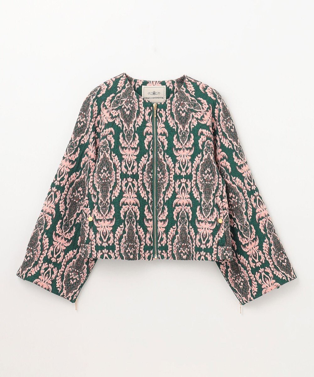 GRACE CONTINENTAL オーナメントジャガードジャケット 