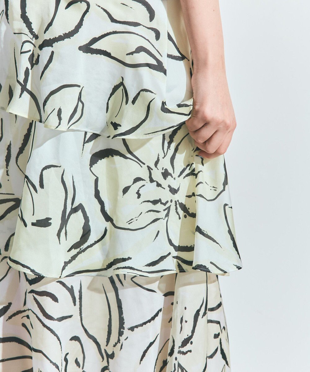 GRACE CONTINENTAL プリントレイヤードスカート 