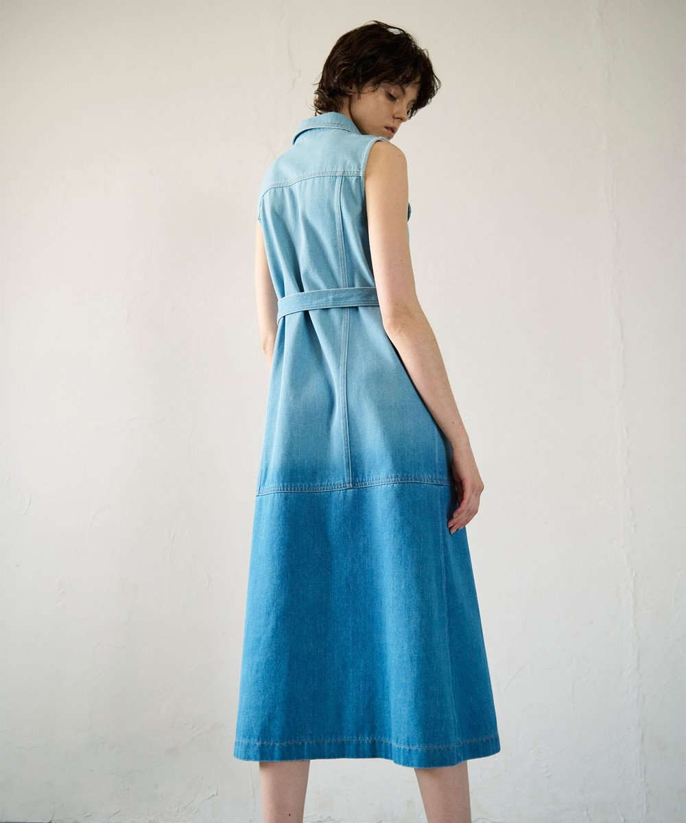 GRACE CONTINENTAL デニムストレートロングワンピース2